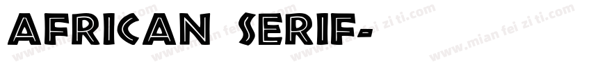 African Serif字体转换